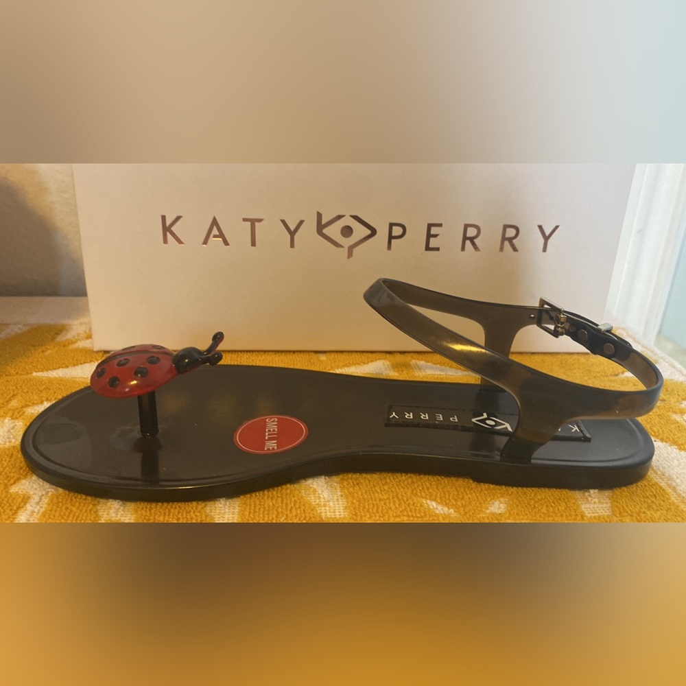 NIB Katy Perry ladybug gel sandals size 9